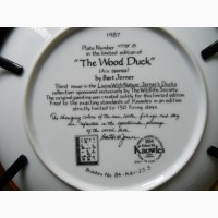 The Wood Duck - коллекционное, настенное блюдо