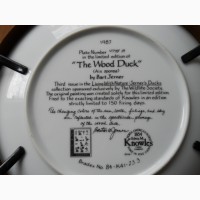 The Wood Duck - коллекционное, настенное блюдо