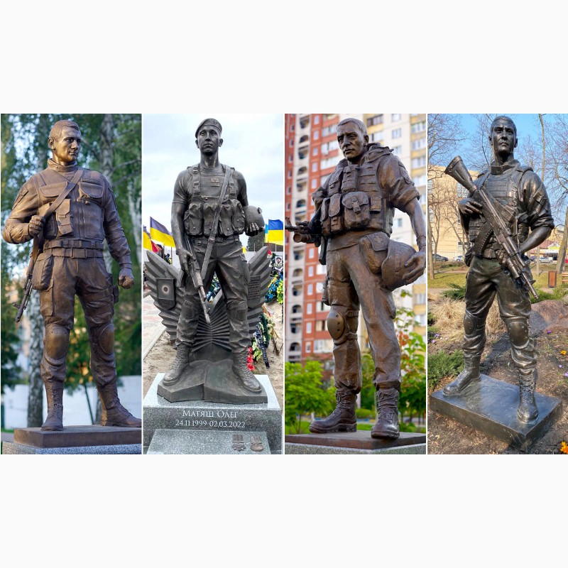 Фото 2. Уникальные памятники погибшим солдатам Украины под заказ