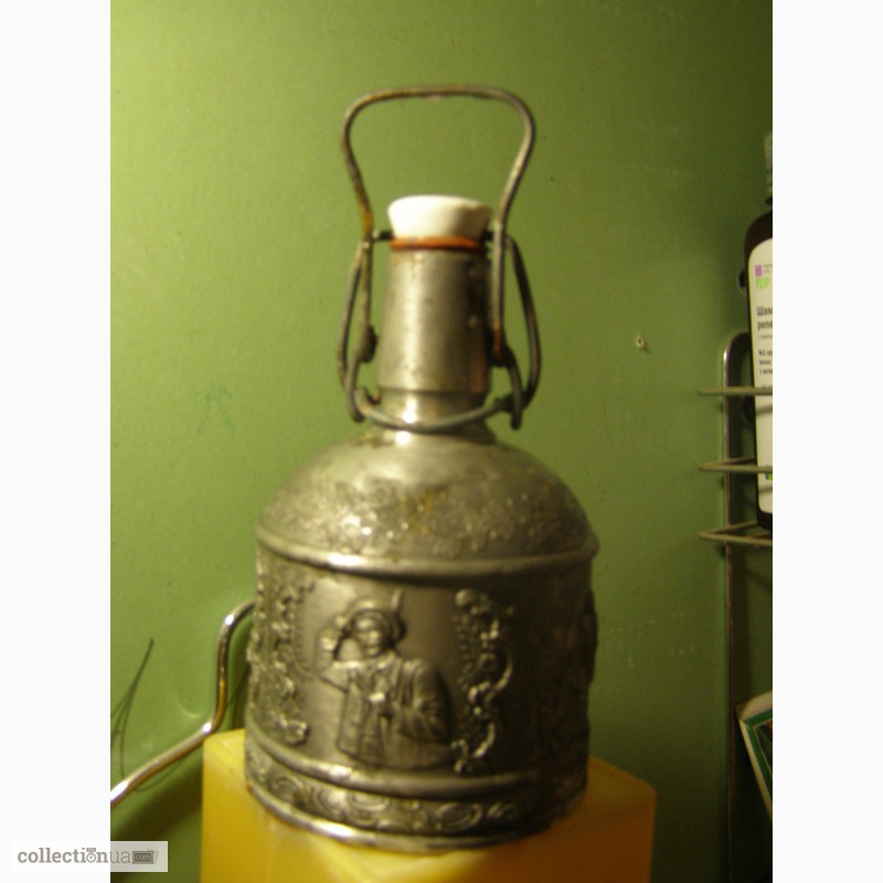 Фото 2. Продам старинную оловянную пивную бутылку. Германия