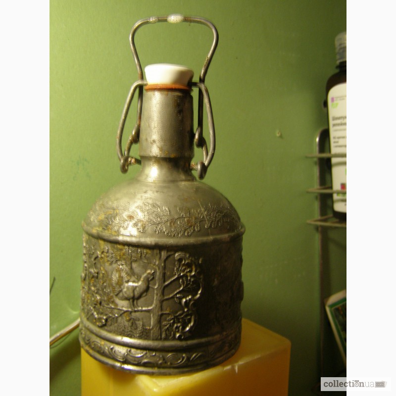 Фото 4. Продам старинную оловянную пивную бутылку. Германия