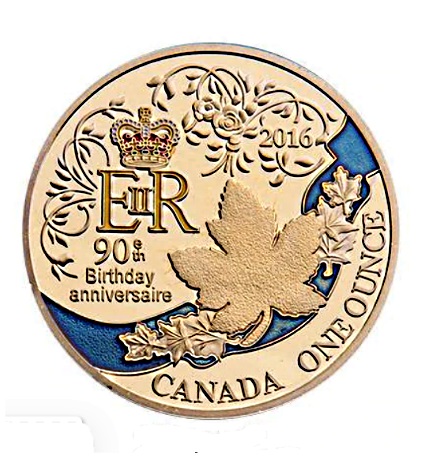 Фото 2. Сувенир-монета к 90-летию королевы Елизаветы II