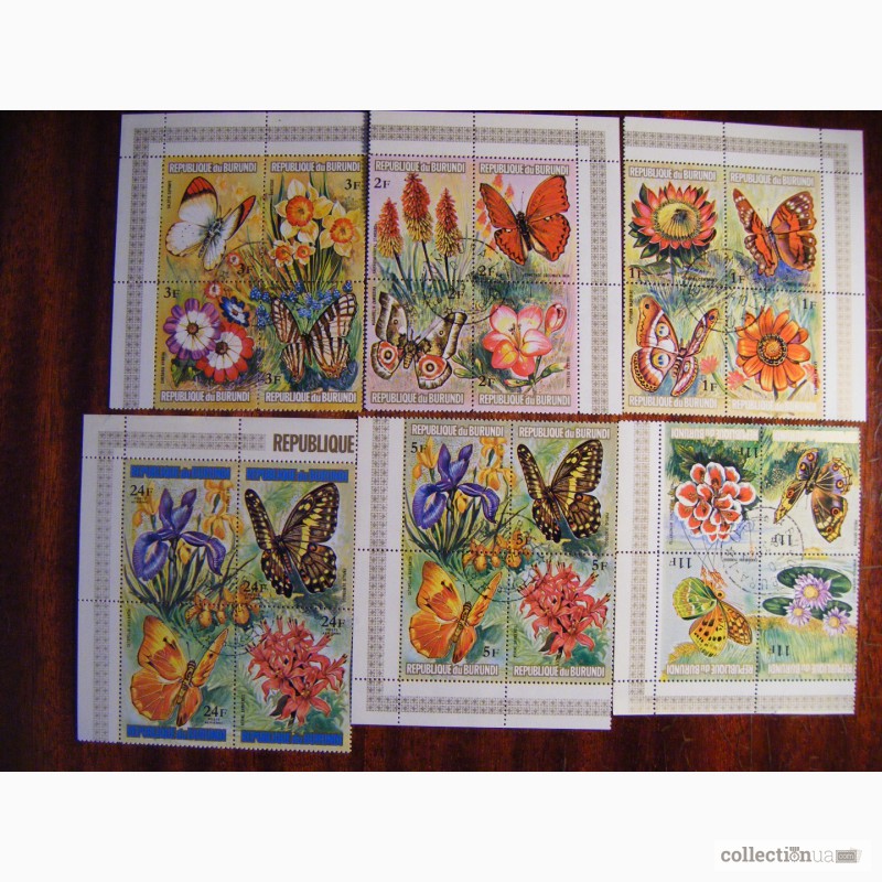 Фото 8. Продам почтовые марки флора- лекарственные растения, бабочки Бурунди