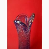 Винтажная ваза из голубого Муранского стекла