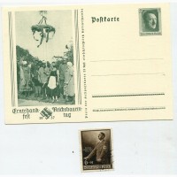 Комплект поштівка+марка ІІІ Райх 1937 р