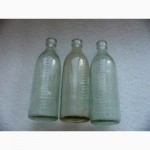 Три мерные бутылочки детского питания СССР, стекло, 60-70гг