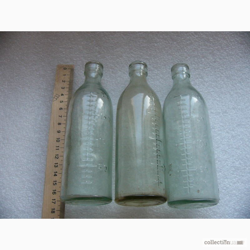 Фото 3. Три мерные бутылочки детского питания СССР, стекло, 60-70гг