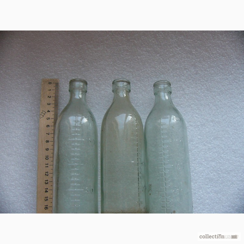 Фото 4. Три мерные бутылочки детского питания СССР, стекло, 60-70гг
