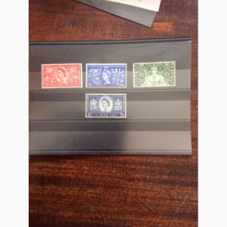 4 марки (полная серия) коронации Елизаветы II, 1953 год