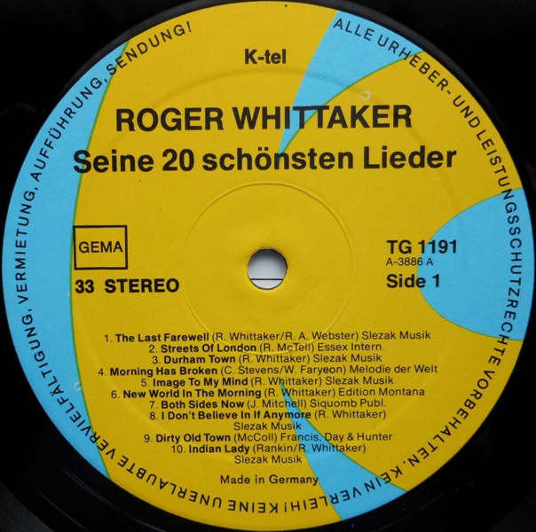 Фото 2. Roger Whittaker/ Роджер Уиттакер - Seine 20 Schönsten Lieder