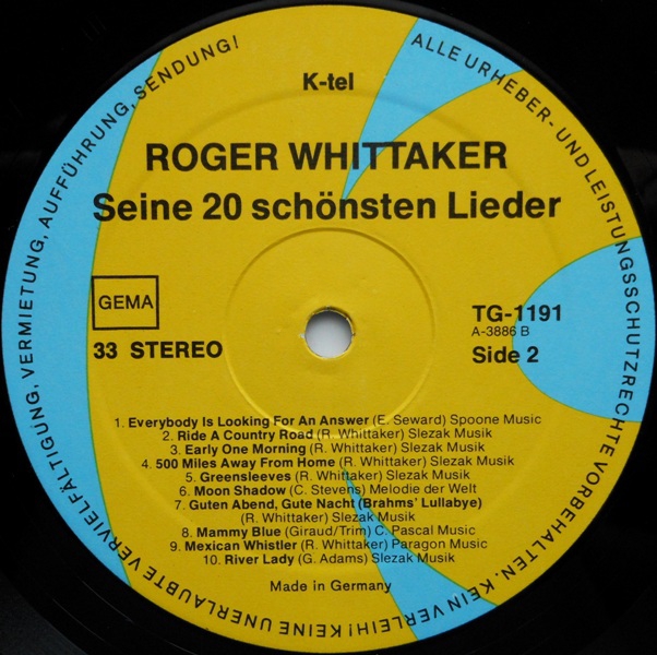 Фото 3. Roger Whittaker/ Роджер Уиттакер - Seine 20 Schönsten Lieder