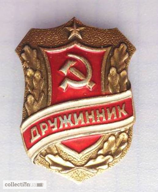 Фото 3. Значок «Дружинник». СССР