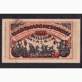 1 000 000 марок 1923г. Билефельд. Германия