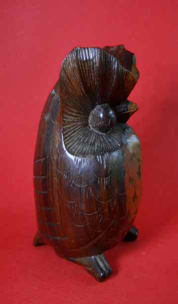 Фото 4. Винтажная деревянная статуэтка Балийской совы