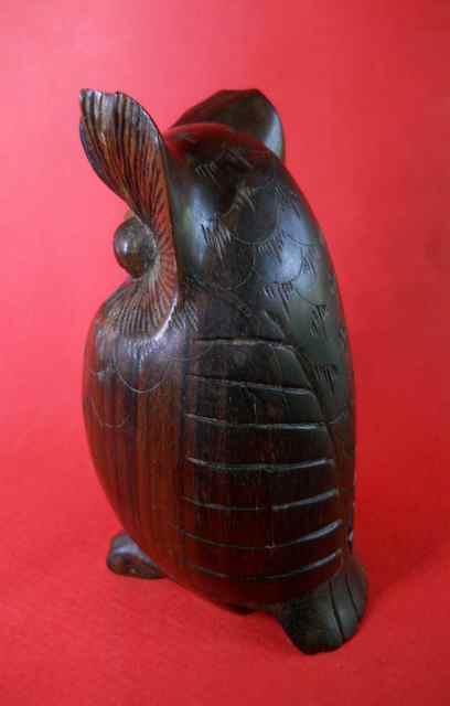 Фото 7. Винтажная деревянная статуэтка Балийской совы