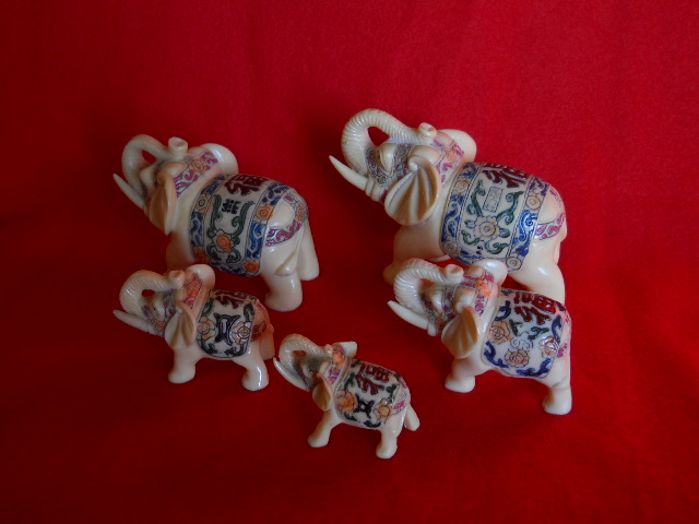 Фото 7. Пять Индийских слонов с ручной росписью