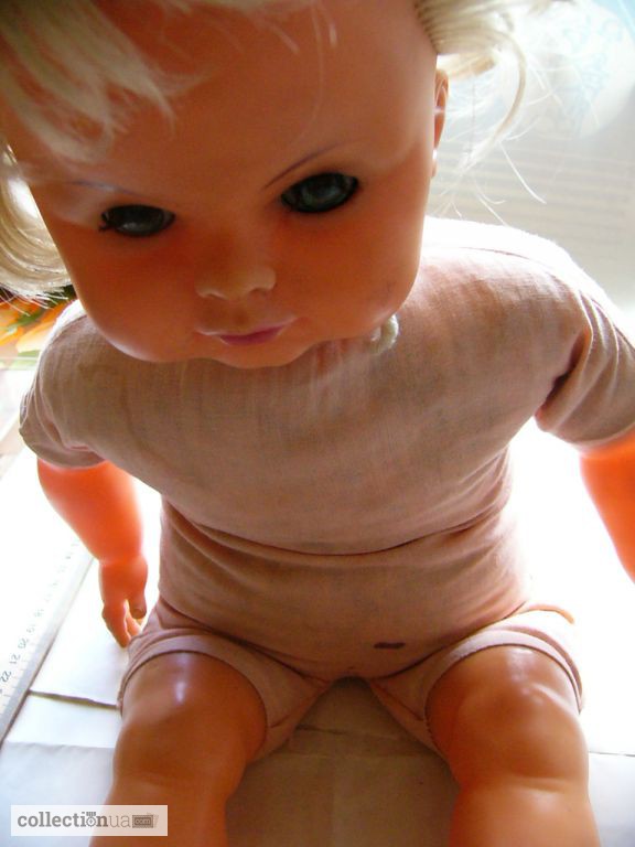 Фото 4. Большая кукла ГДР, времён СССР, папье-маше, винил, 60см