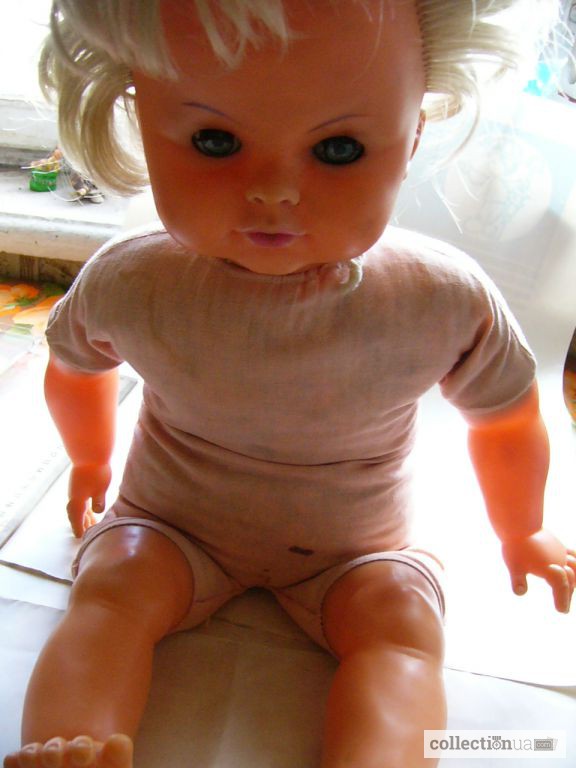 Фото 5. Большая кукла ГДР, времён СССР, папье-маше, винил, 60см