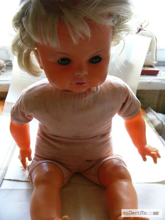 Фото 6. Большая кукла ГДР, времён СССР, папье-маше, винил, 60см