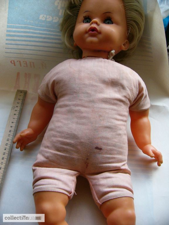 Фото 7. Большая кукла ГДР, времён СССР, папье-маше, винил, 60см