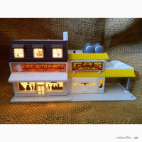 Масштабная Модель Здание Заправка Кафе Micro Machines 1989 Galoob Toys