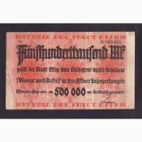 500 000 марок 1923 г. Эссен. Dt 064463. Германия