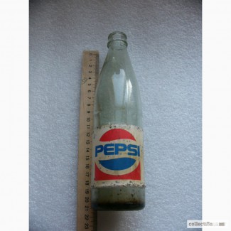 Коллекционная бутылка, Pepsi Cola, стекло, Укрпищепром СССР 1989г