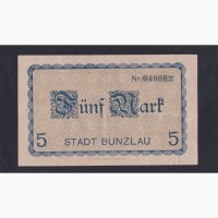 5 марок 1918г. 046663. Бунцлау. Германия