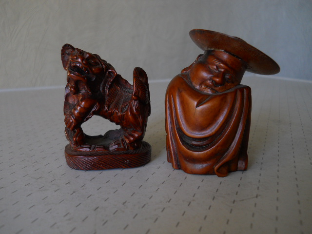 Фото 2. Винтажные маленькие деревянные статуэтки