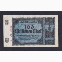 100 000 000 марок 1923г. B 245687. Мюльхайм. Германия