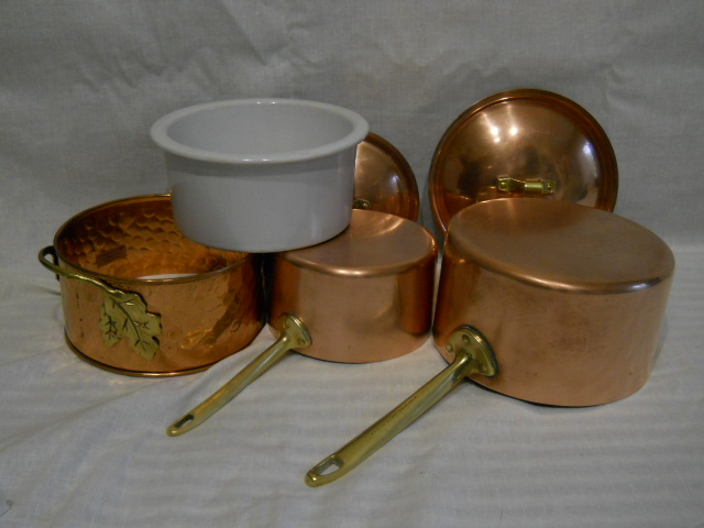 Фото 11. Винтажный набор медно-стальной посуды