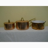 Винтажный набор медно-стальной посуды