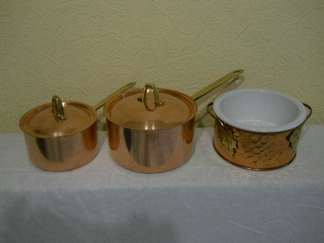 Фото 4. Винтажный набор медно-стальной посуды