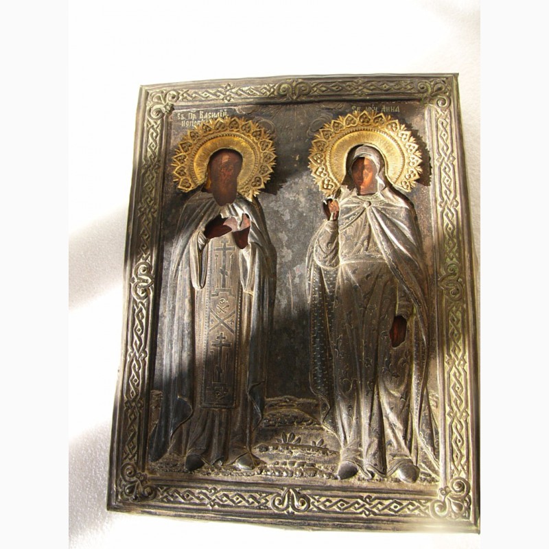 Фото 13. Икона Св. Мученица Анна и Св. Пр. Василий исповедник 19 век