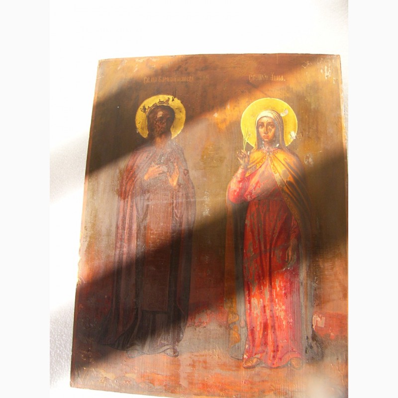 Фото 16. Икона Св. Мученица Анна и Св. Пр. Василий исповедник 19 век