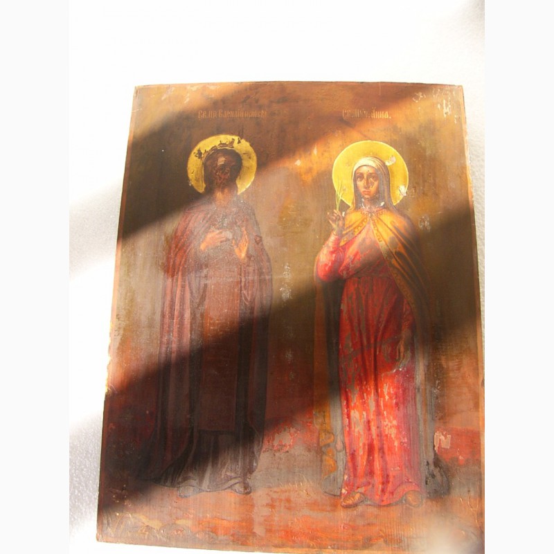 Фото 18. Икона Св. Мученица Анна и Св. Пр. Василий исповедник 19 век