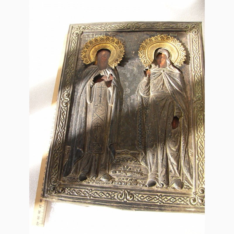 Фото 5. Икона Св. Мученица Анна и Св. Пр. Василий исповедник 19 век
