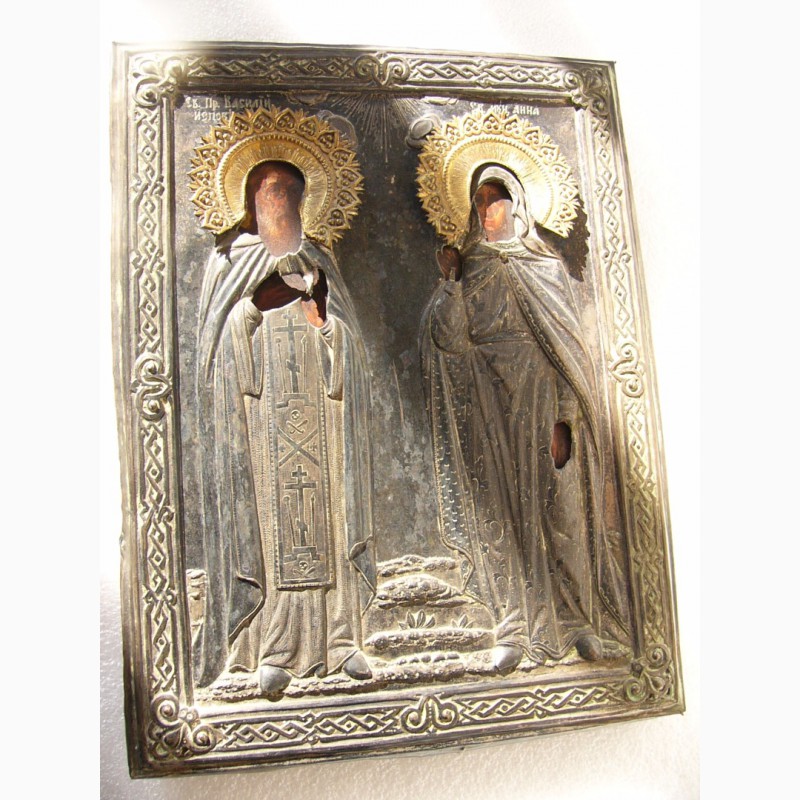 Фото 7. Икона Св. Мученица Анна и Св. Пр. Василий исповедник 19 век