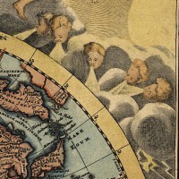VIP- подарок - Настенная карта Карта мира двух полушарий - Астральная география