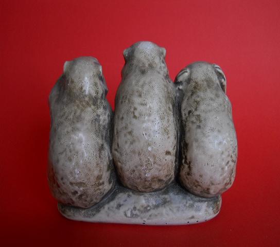 Фото 5. Винтажная статуэтка из камня трёх обезьян