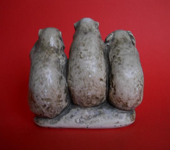 Фото 6. Винтажная статуэтка из камня трёх обезьян