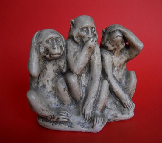 Фото 7. Винтажная статуэтка из камня трёх обезьян