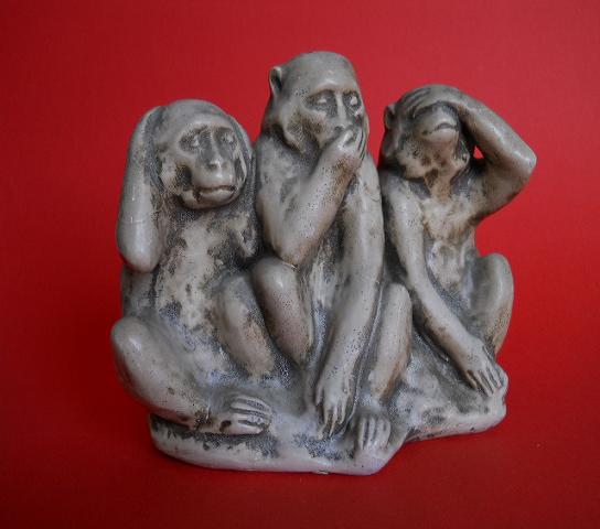 Фото 8. Винтажная статуэтка из камня трёх обезьян