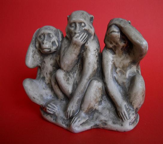 Фото 9. Винтажная статуэтка из камня трёх обезьян