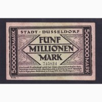 50 000 000 марок 1923г. 745824. Дюссельдорф. Германия