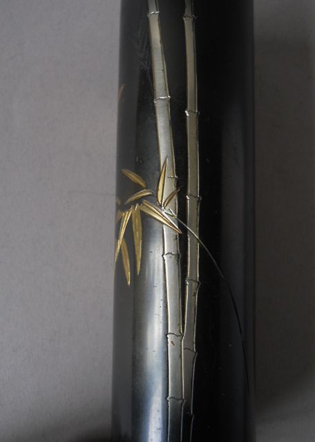 Фото 13. Японская винтажная ваза из смешанного металла-птичка, бамбук