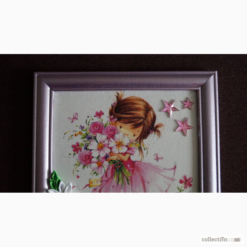 Фото 3. Картина в детскую комнату Девочка с цветами