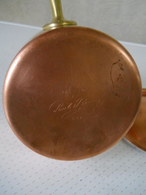 Фото 10. Небольшая медно/стальная кастрюля с крышкой и длинной ручкой фирмы Paul Revere США