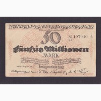 50 000 000 марок 1923г. 107040. Пфальц. Германия