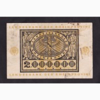 2 000 000 марок 1923г. 655616. Дюссельдорф. Германия